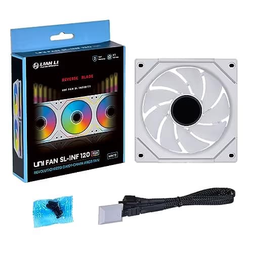 Lian Li Uni Fan SL-Infinity 120mm White ARGB Reverse Blade image