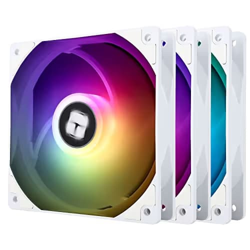 Thermalright TL-C12CW-S X3 120mm White PWM Addressable RGB 66.17 CFM 3-Pack image