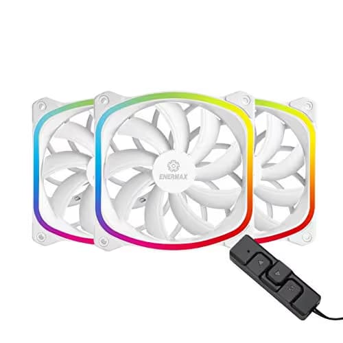 Enermax SquA 120mm RGB 68.27 CFM PWM White 3-Pack image