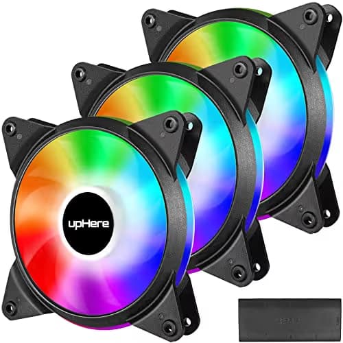 upHere T7SYC7 120mm Black PWM ARGB 3-Pack main image