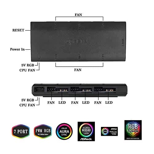 upHere T7SYC7 120mm Black PWM ARGB 3-Pack image