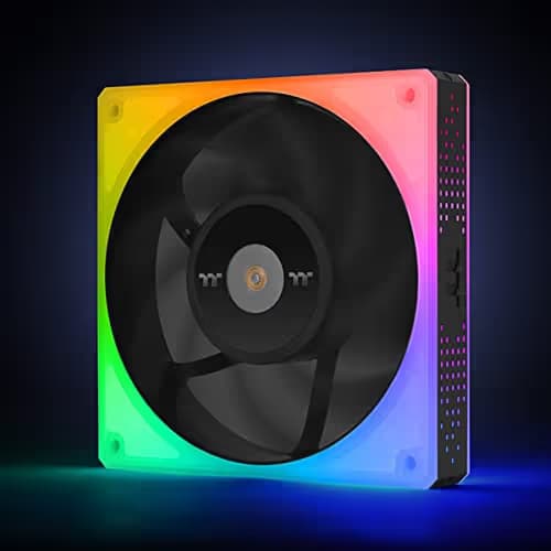 Thermaltake TOUGHFAN 12 120mm Black 53.75 CFM RGB 3-Pack image