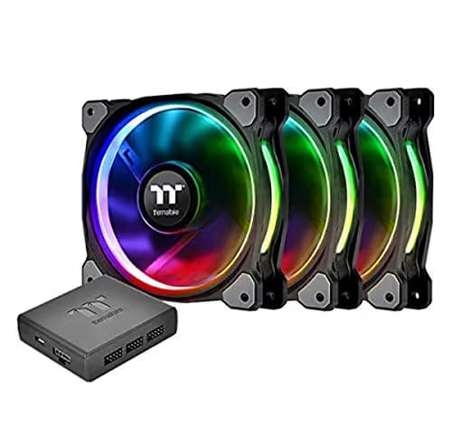Thermaltake Riing Plus TT 120mm Black PWM Addressable RGB 3-Pack image
