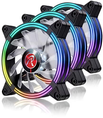 RAIJINTEK IRIS 120mm White / Black Addressable RGB PWM 35.8 CFM 3-Pack image