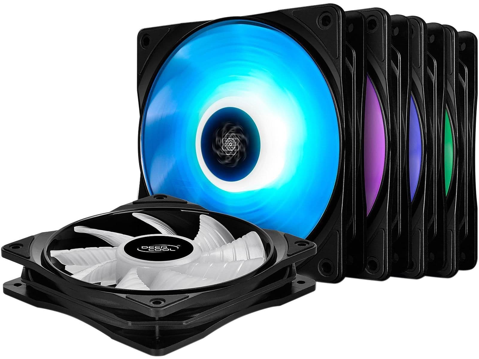 Deepcool RF M 56.5 CFM 120mm Black / White RGB PWM 5-Pack image