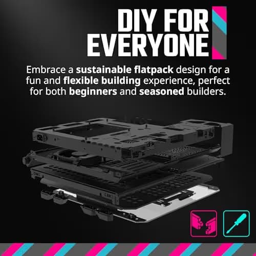 Cooler Master QUBE 500 Flatpack ATX Mid Tower Black Tempered Glass Side Panel image