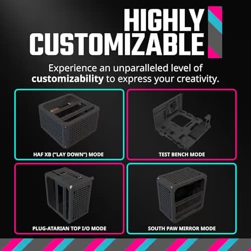 Cooler Master QUBE 500 Flatpack ATX Mid Tower Black Tempered Glass Side Panel image