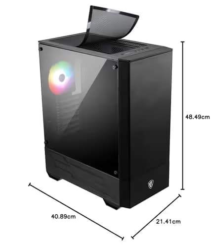 MSI MAG FORGE 111R ATX Mid Tower Black with Tempered Glass Side Panel and USB 3.2 Gen 1 Type-A Front Panel image