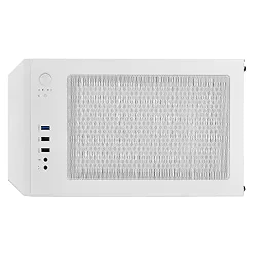 Silverstone FARA H1M MicroATX Mini Tower White Tempered Glass Side Panel image