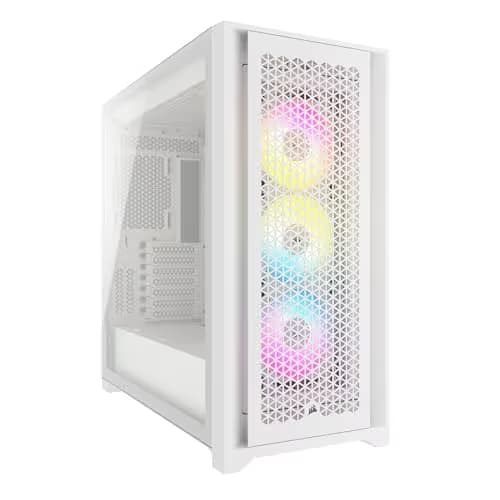 Corsair iCUE 5000D ATX Mid Tower White Tempered Glass RGB AIRFLOW image