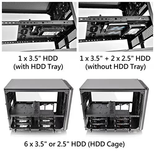 Thermaltake Level 20 XT ATX Desktop Black / Silver Tempered Glass Side Panel, USB 3.2 Gen 2 Type-C, USB 3.2 Gen 1 Type-A, USB 2.0 Type-A image