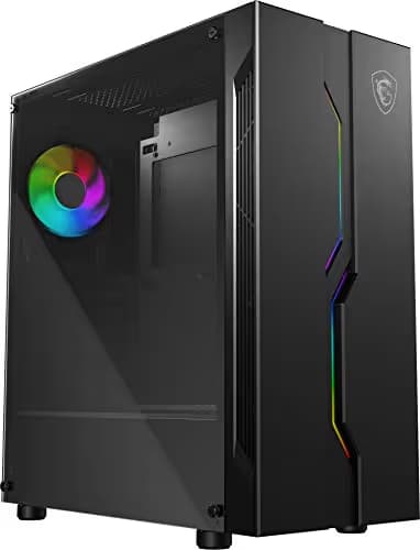 MSI MAG VAMPIRIC 010 ATX Mid Tower Black with Tempered Glass Side Panel and USB 3.2 Gen 1 Type-A, USB 2.0 Type-A main image