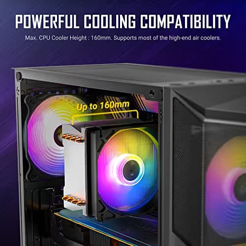 Antec AX61 ELITE ATX Mid Tower Black Tempered Glass Side Panel image