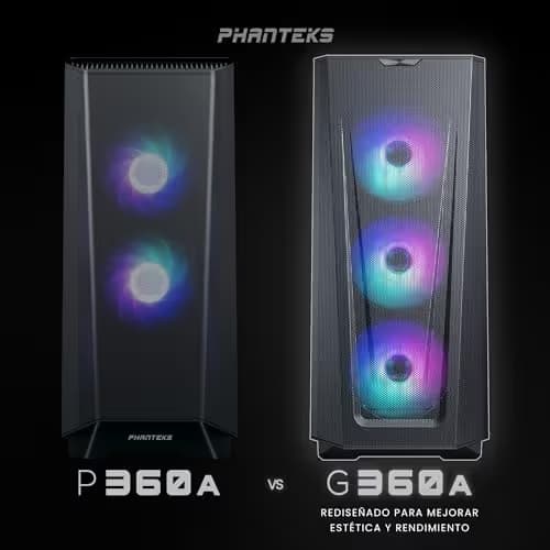 Phanteks Eclipse G360A ATX Mid Tower Black Tempered Glass Side Panel image