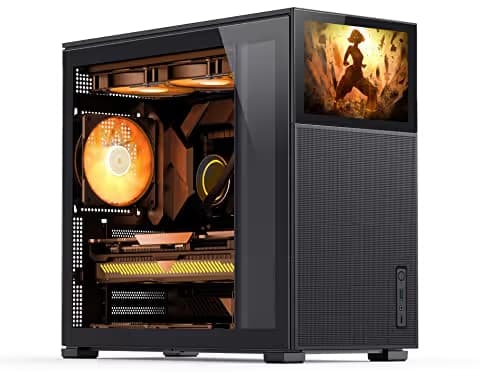 Jonsbo D41 ATX Mid Tower Black with Mesh Screen, Tempered Glass Side Panel, USB 3.2 Gen 2 Type-C, and USB 3.2 Gen 1 Type-A image