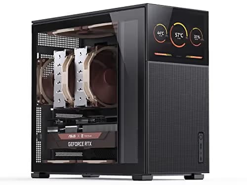 Jonsbo D41 ATX Mid Tower Black with Mesh Screen, Tempered Glass Side Panel, USB 3.2 Gen 2 Type-C, and USB 3.2 Gen 1 Type-A image