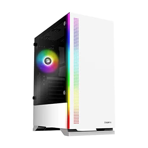 Zalman S5 ATX Mid Tower White / Black Tempered Glass image