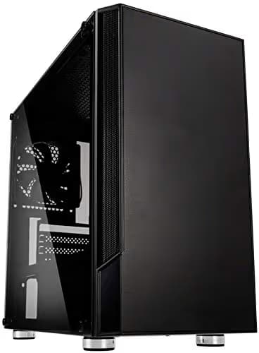 KOLINK Citadel Micro ATX Mini Tower Black with Tempered Glass Side Panel and USB 3.2 Gen 1 Type-A, USB 2.0 Type-A image
