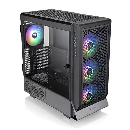 Thermaltake Ceres 500 ATX Mid Tower Black with Tempered Glass Side Panel and USB 3.2 Gen 2 Type-C, USB 3.2 Gen 1 Type-A image