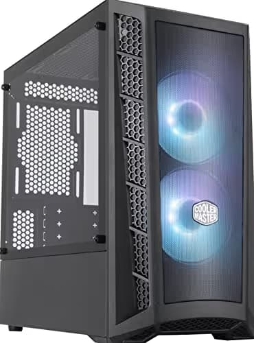 Cooler Master MasterBox MB311L ARGB Micro ATX Mid Tower Black with ARGB, Tempered Glass Side Panel, and USB 3.2 Gen 1 Type-A image