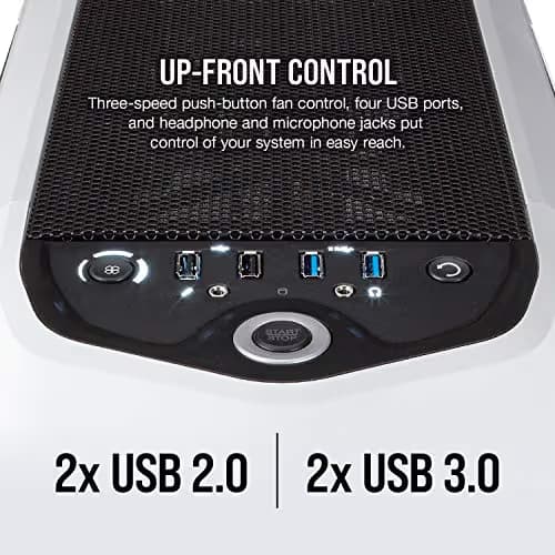 Corsair Graphite Series 780T ATX Full Tower Black / White with Acrylic Side Panel and USB 3.2 Gen 1 Type-A, USB 2.0 Type-A image
