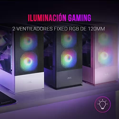 Mars Gaming MCZ MicroATX Mid Tower Black Tempered Glass Side Panel image