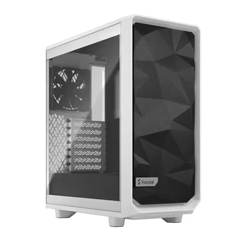 Fractal Design Meshify 2 Compact ATX Mid Tower White TG Clear Tint Tempered Glass image