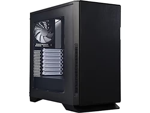 DIYPC Silence ATX Mid Tower Black with Acrylic Side Panel and USB 3.2 Gen 1 Type-A, USB 2.0 Type-A main image