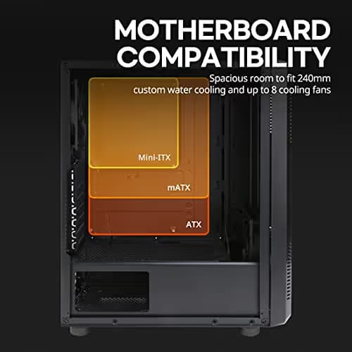 Zalman S4 ATX Mid Tower Black with Tinted Acrylic Side Panel and USB 3.2 Gen 1 Type-A, USB 2.0 Type-A image