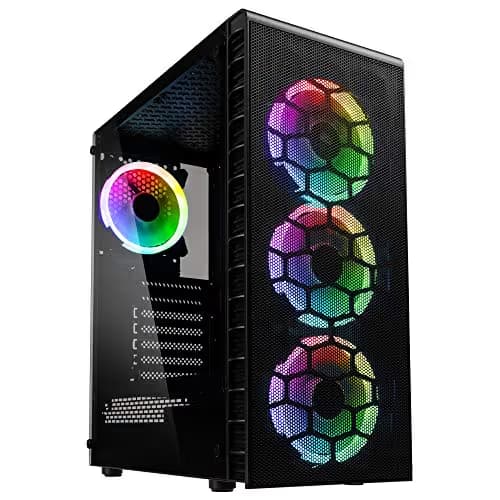 KOLINK OBSERVATORY LITE MESH RGB ATX Mid Tower Black Tempered Glass image