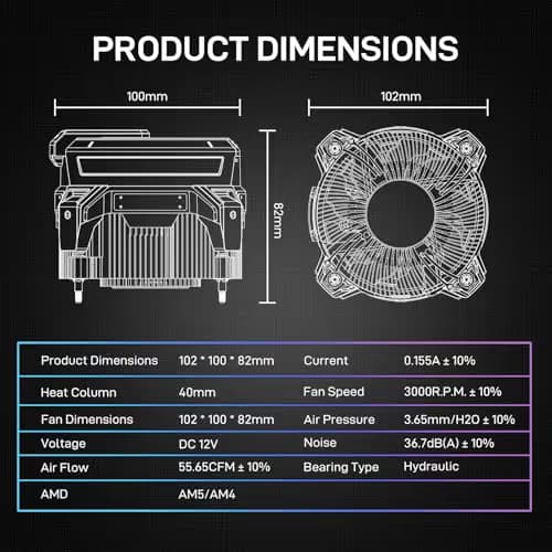 Inter-Tech ALSEYE W90 Air 55.65 CFM White / Black image