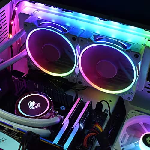 ID-COOLING PINKFLOW Water 240mm 55.2 CFM White / Pink image