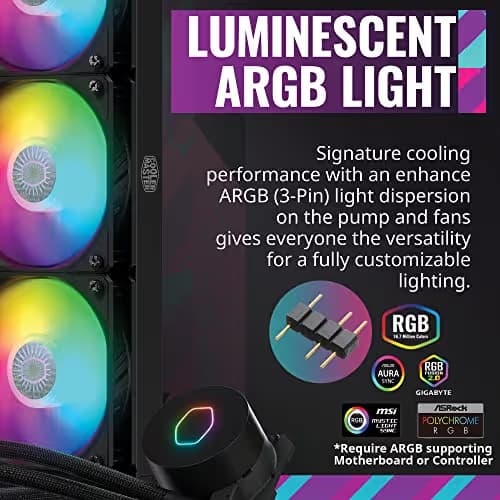 Cooler Master MasterLiquid ML360L ARGB V2 Water 360mm White image