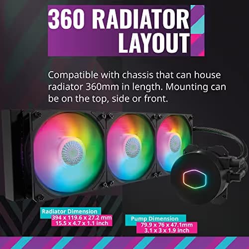 Cooler Master MasterLiquid ML360L ARGB V2 Water 360mm White image