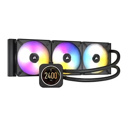 Corsair iCUE H150i ELITE LCD 58.1 CFM Water 360mm Black image