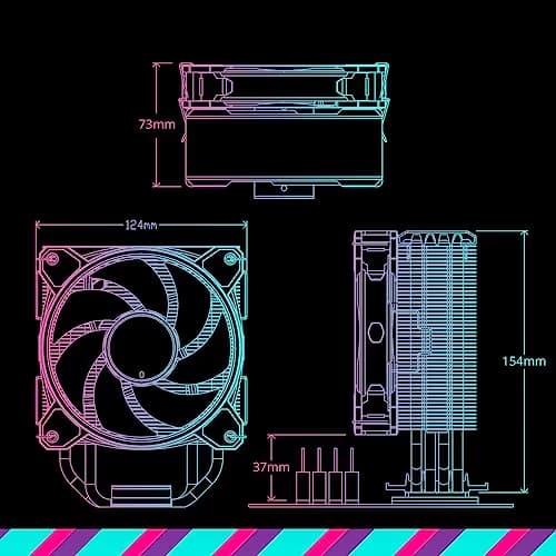 Cooler Master Hyper 212 Halo Air 51.88 CFM 154mm Black image