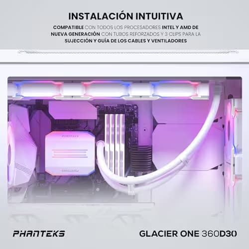 Phanteks GLACIER ONE D30 Water 360mm White image