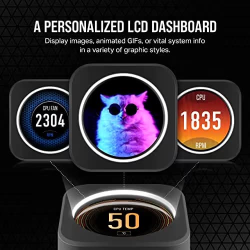 Corsair iCUE H100i ELITE LCD XT Water 240mm Black image