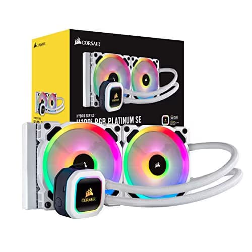 Corsair H100i RGB PLATINUM SE Water 240mm 63 CFM White image