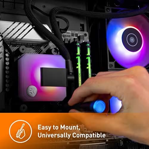 EK AIO Water 120mm D-RGB 66.04 CFM Black image