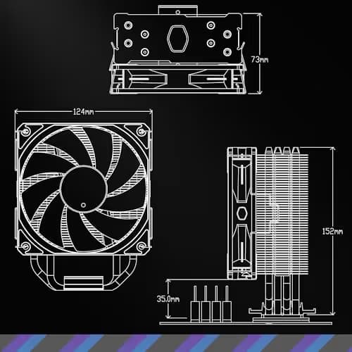 Cooler Master Hyper 212 Spectrum V3 Air Cooler 152mm Black / Silver image