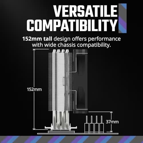 Cooler Master Hyper 212 Spectrum V3 Air Cooler 152mm Black / Silver image