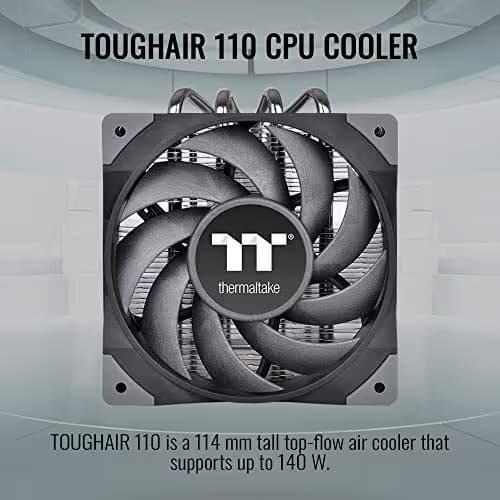 Thermaltake TOUGHAIR 110 Air 114mm 58.35 CFM Black / Silver image