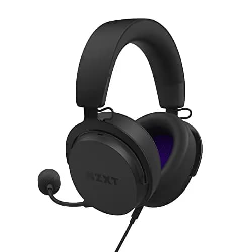 NZXT Relay Wired Closed-Back Headphones Black / Purple image