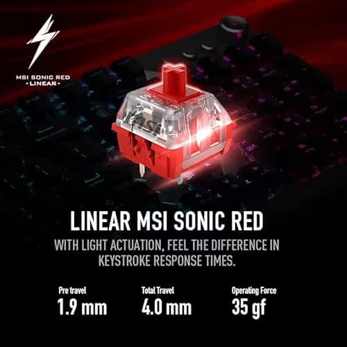 MSI Vigor GK71 SONIC RGB Mechanical Gaming Keyboard image