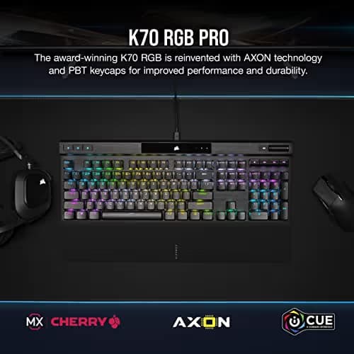 Corsair K70 RGB PRO Wired Cherry MX Blue Gaming Keyboard image