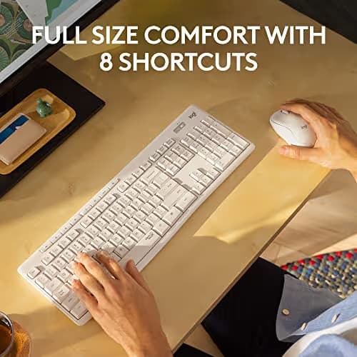 Logitech MK295 Silent Wireless/Wired Standard Keyboard with Optical Mouse image