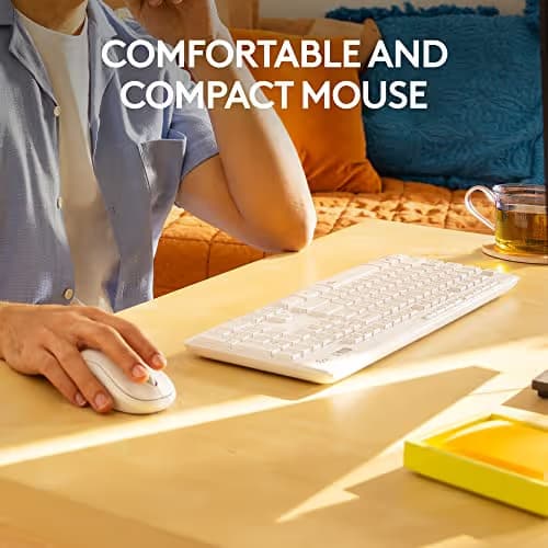 Logitech MK295 Silent Wireless/Wired Standard Keyboard with Optical Mouse image