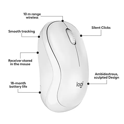 Logitech MK295 Silent Wireless/Wired Standard Keyboard with Optical Mouse image