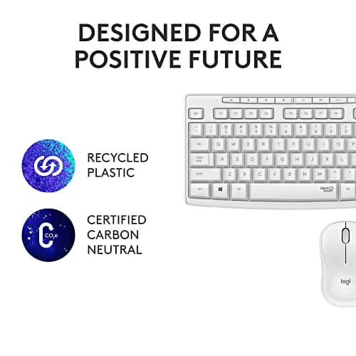 Logitech MK295 Silent Wireless/Wired Standard Keyboard with Optical Mouse image